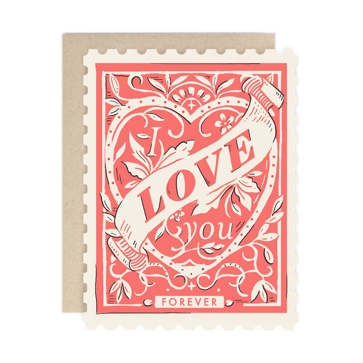 I Love You Forever Stamp Greeting Card: Default