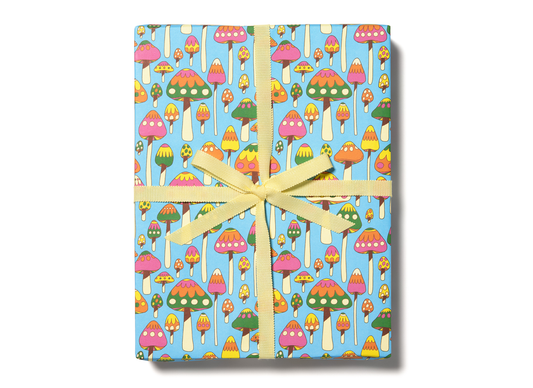 Groovy Mushrooms wrapping paper