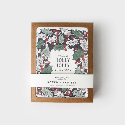 Holly Jolly Christmas Boxed Card Set of 8