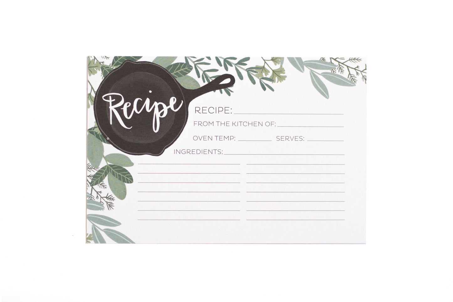 Herb Skillet Recipe Cards (Set Of 15 Cards)