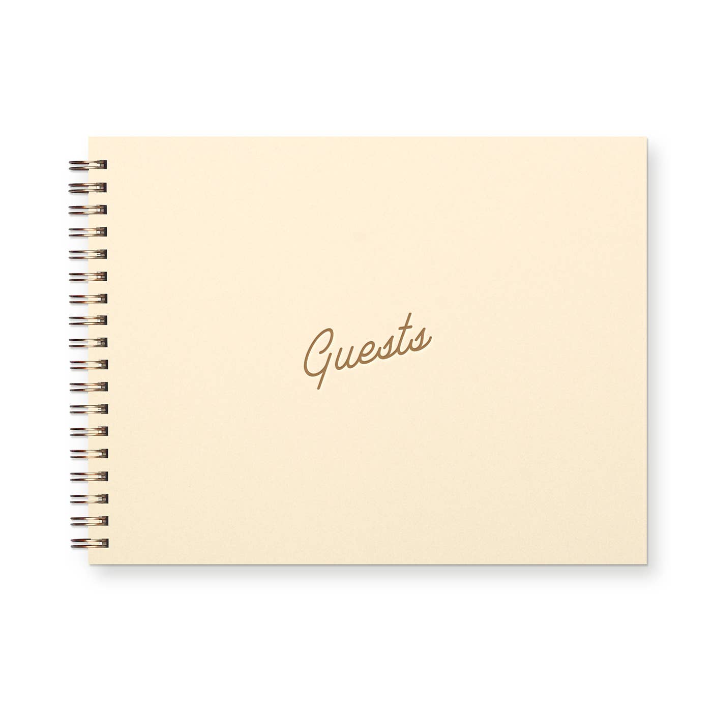 Retro Guest Book: French Vanilla Cover | Bronze Ink