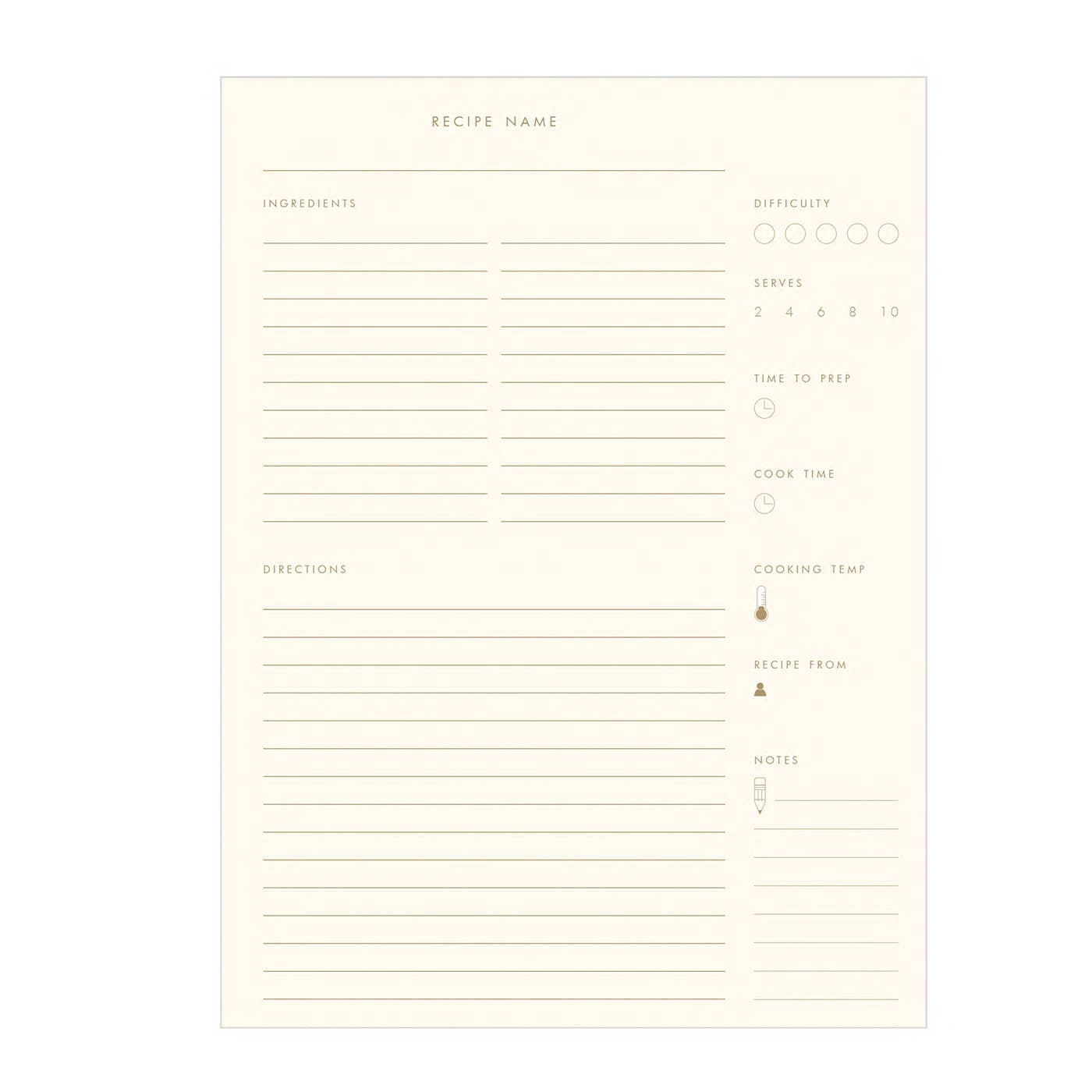 Family Favorite Recipe Book: Deep Blue Cover | White Ink