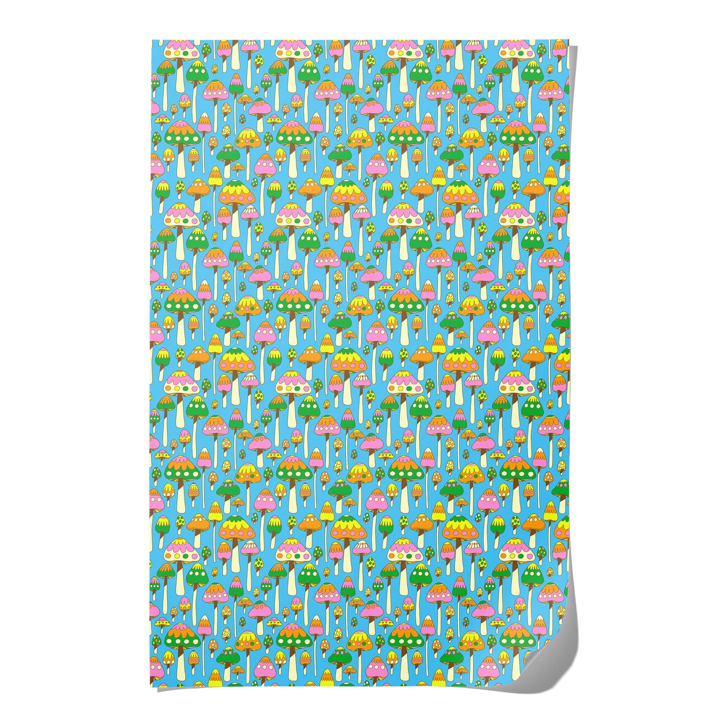 Groovy Mushrooms wrapping paper