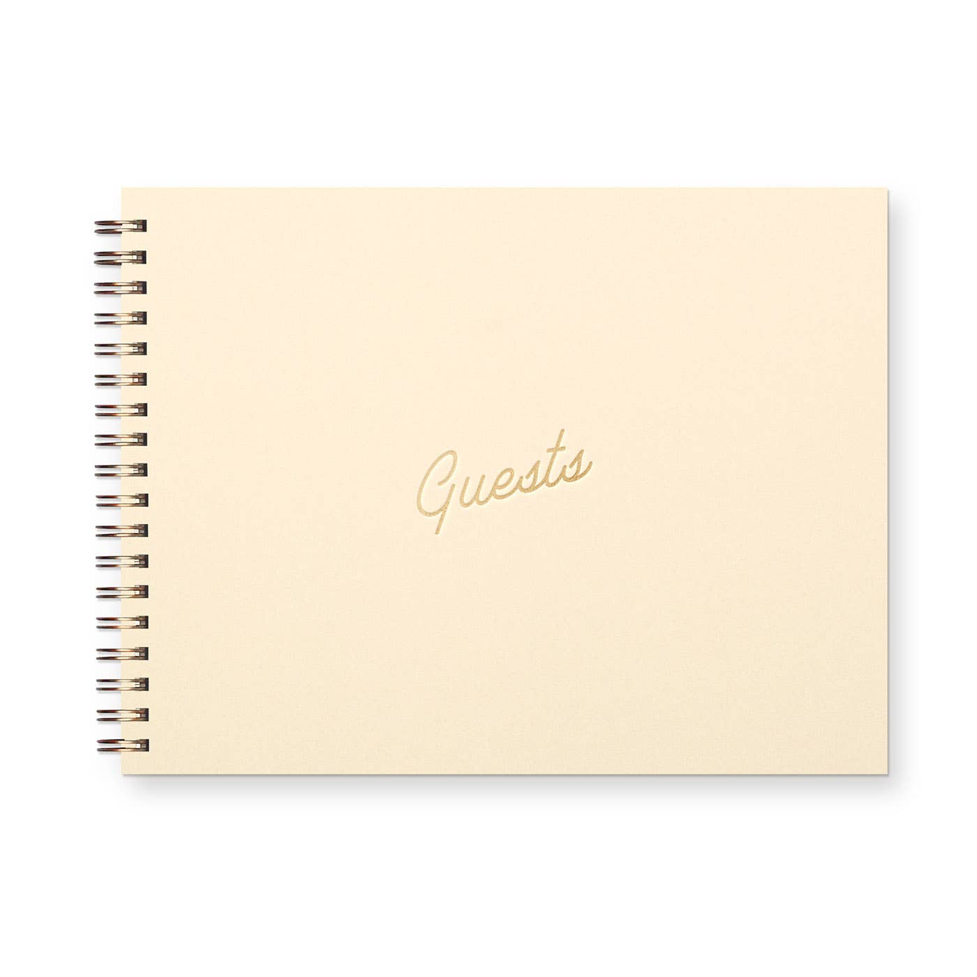 Retro Guest Book: French Vanilla Cover | Bronze Ink