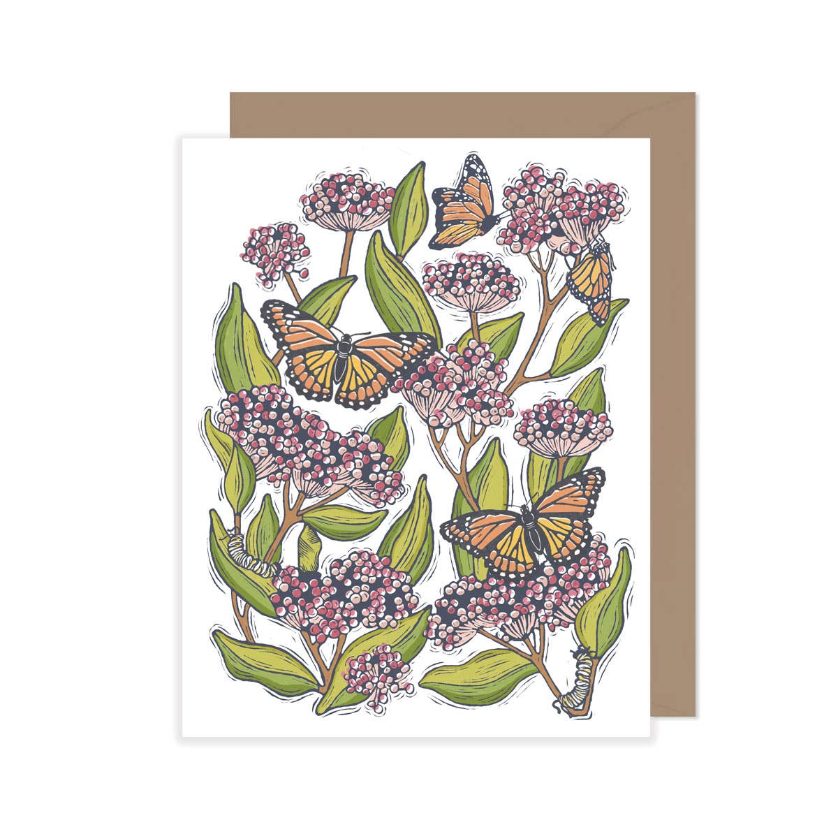 Monarch + Milkweed Everyday Floral Card