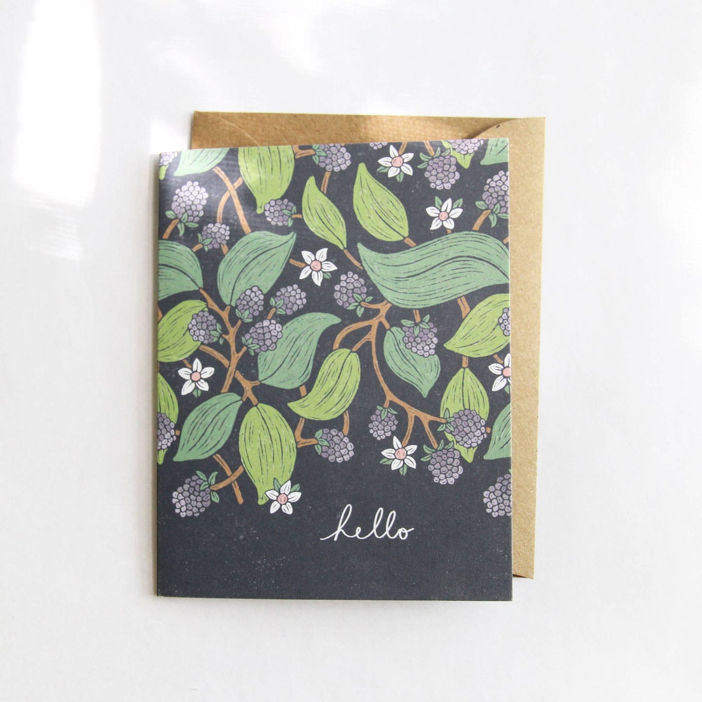 Hello Wild Blackberry Everyday Greeting Card