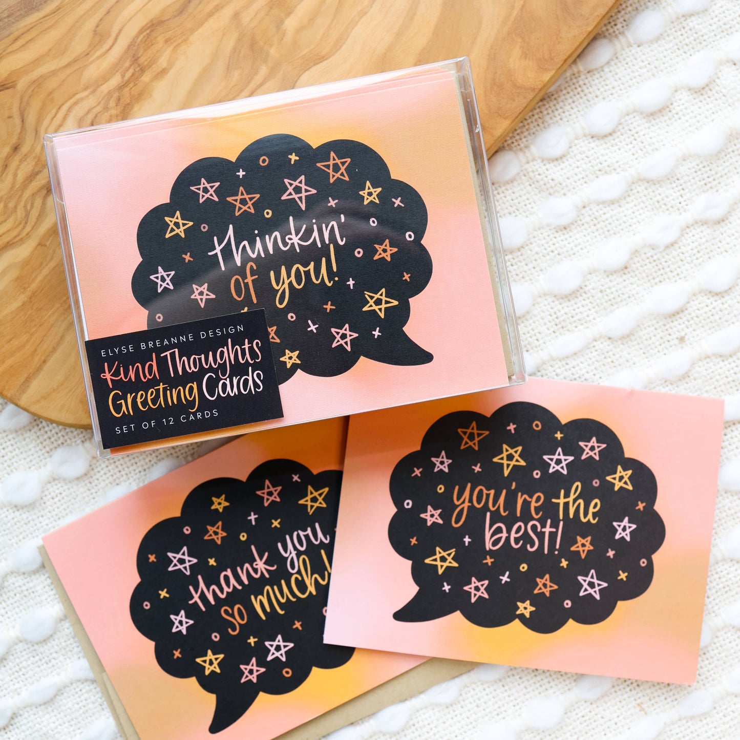 Set of 12 Kind Thoughts Greeting Cards