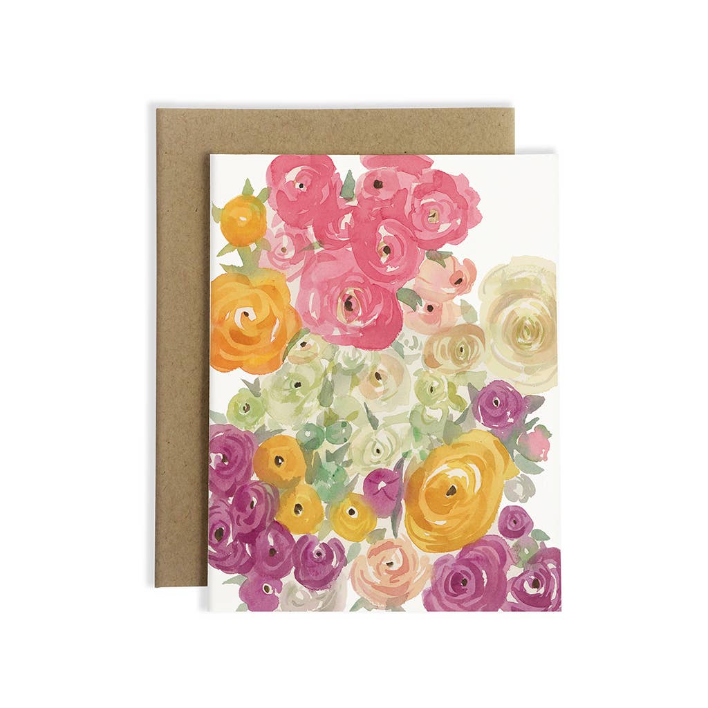 Peonies Greeting Card - Box Set of Eight