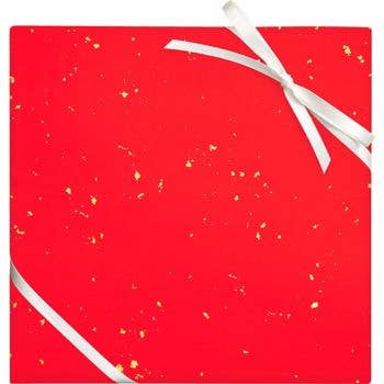 Gold Fleck on Red Stone Paper Roll Wrap