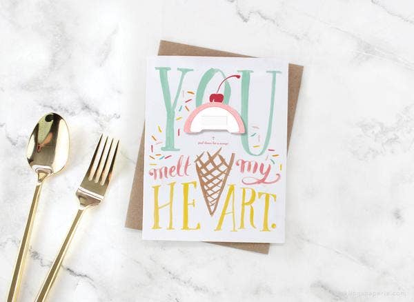 Pop-up Card - Ice Cream - Love/Thank You
