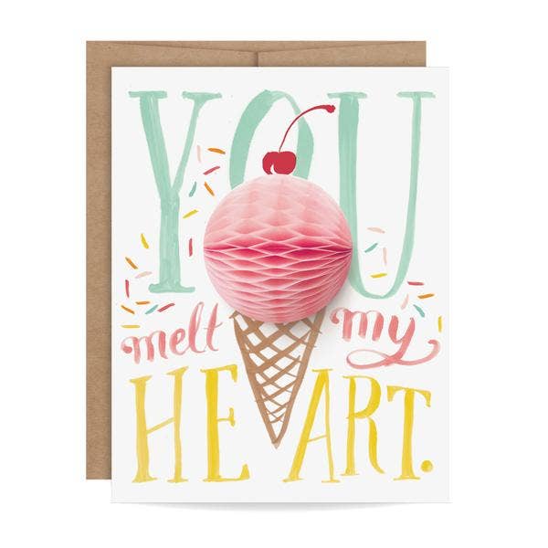 Pop-up Card - Ice Cream - Love/Thank You