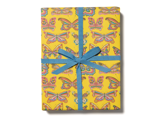 Psychedelic Butterfly wrapping paper