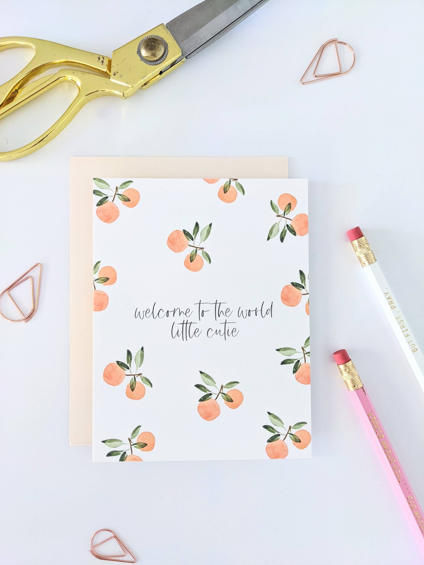 "Welcome Little Cutie" Greeting Card