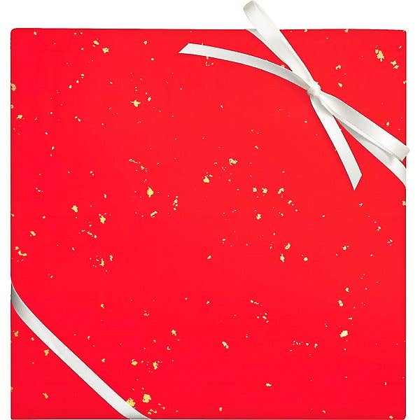 Gold Fleck on Red Stone Paper Roll Wrap