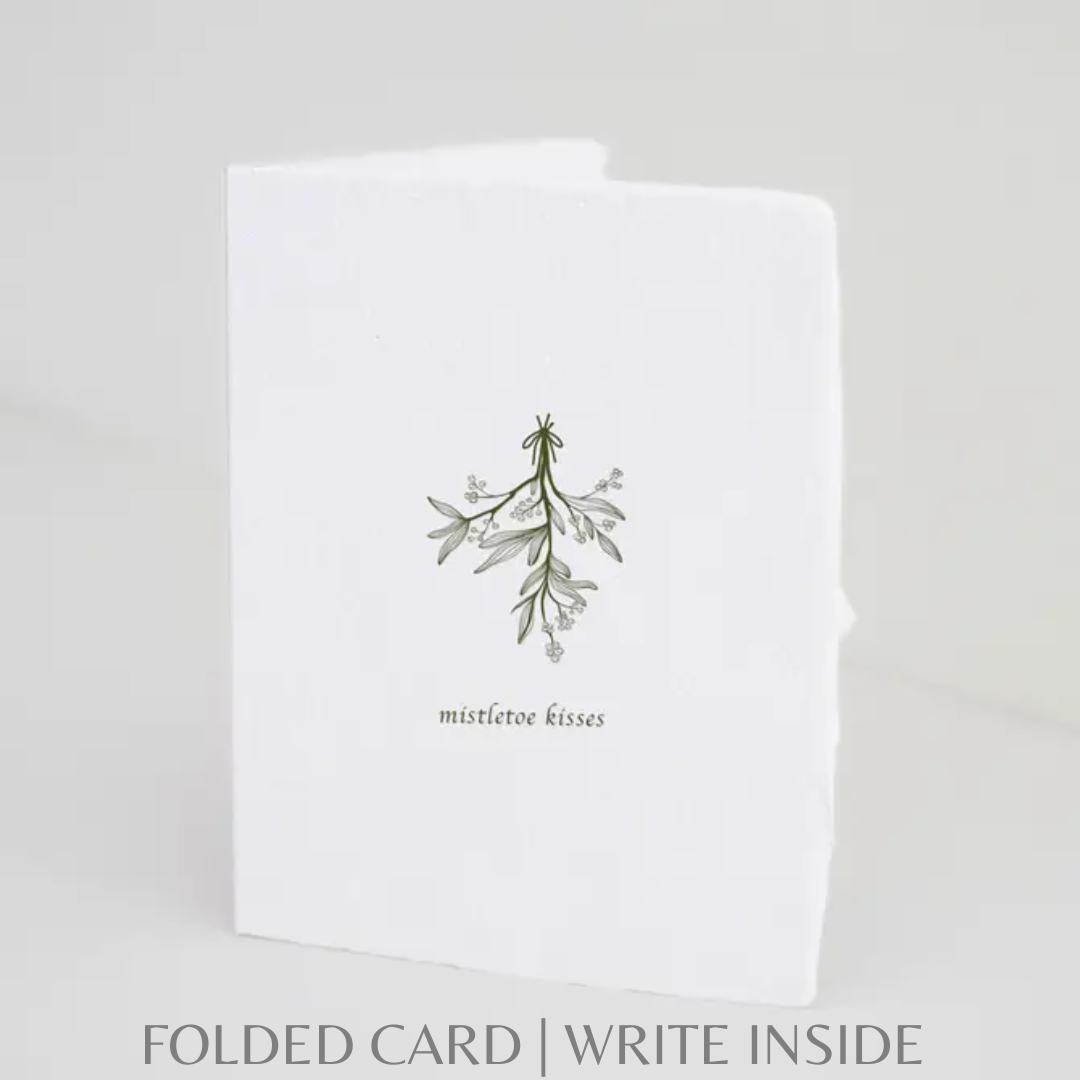Mistletoe Kisses | Christmas Holiday Greeting Card