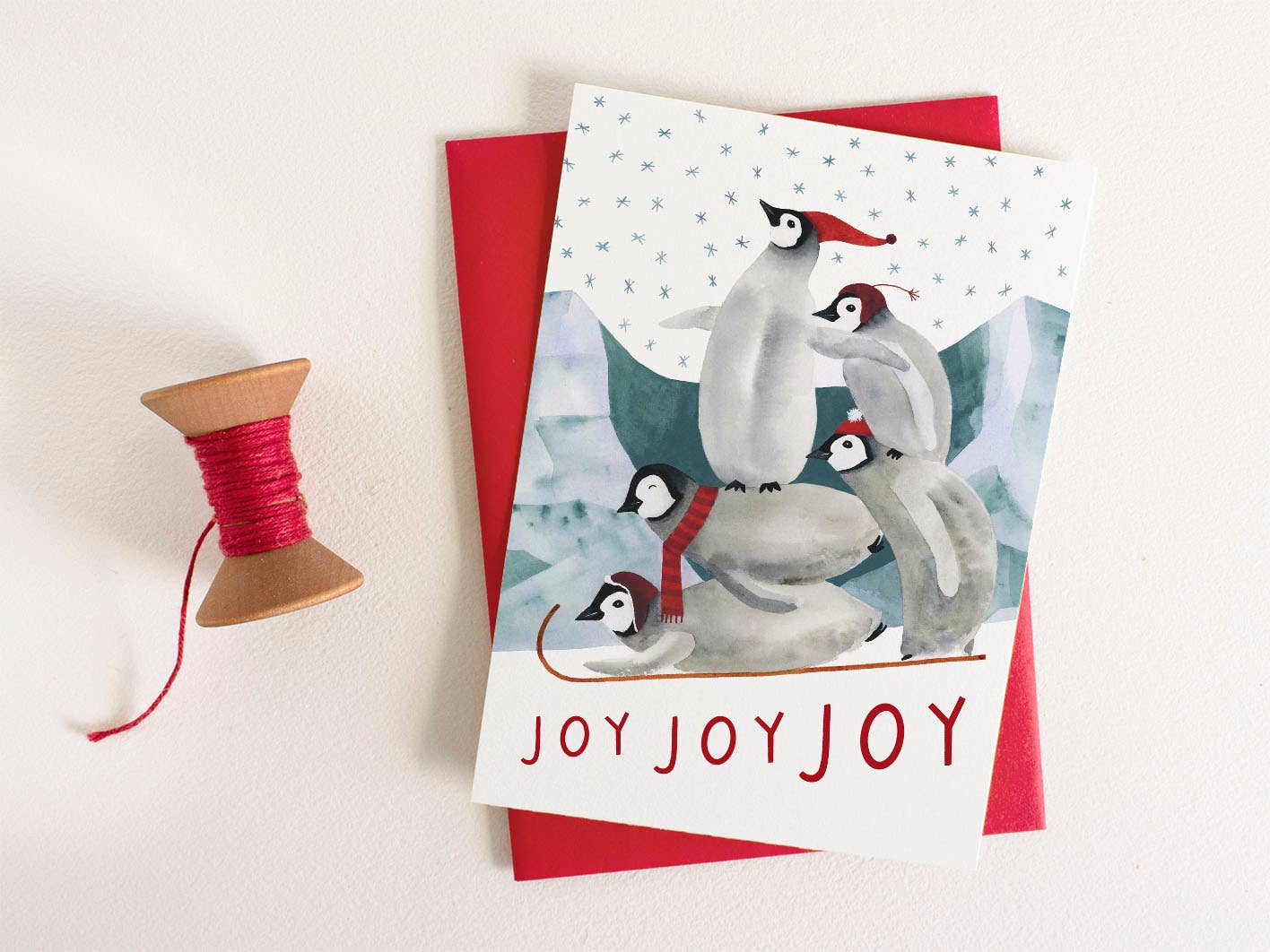 Toboggan Ride Greeting Card