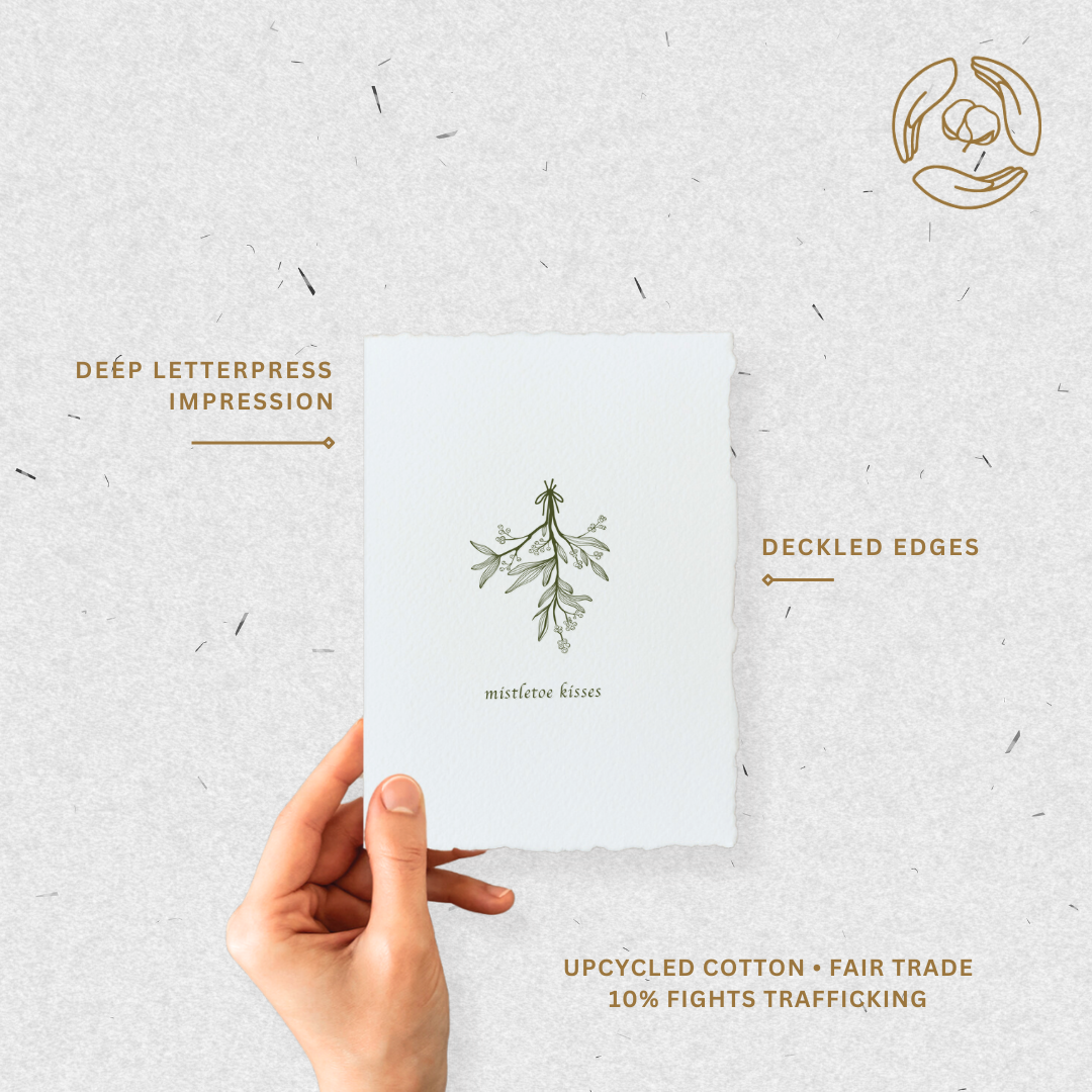 Mistletoe Kisses | Christmas Holiday Greeting Card