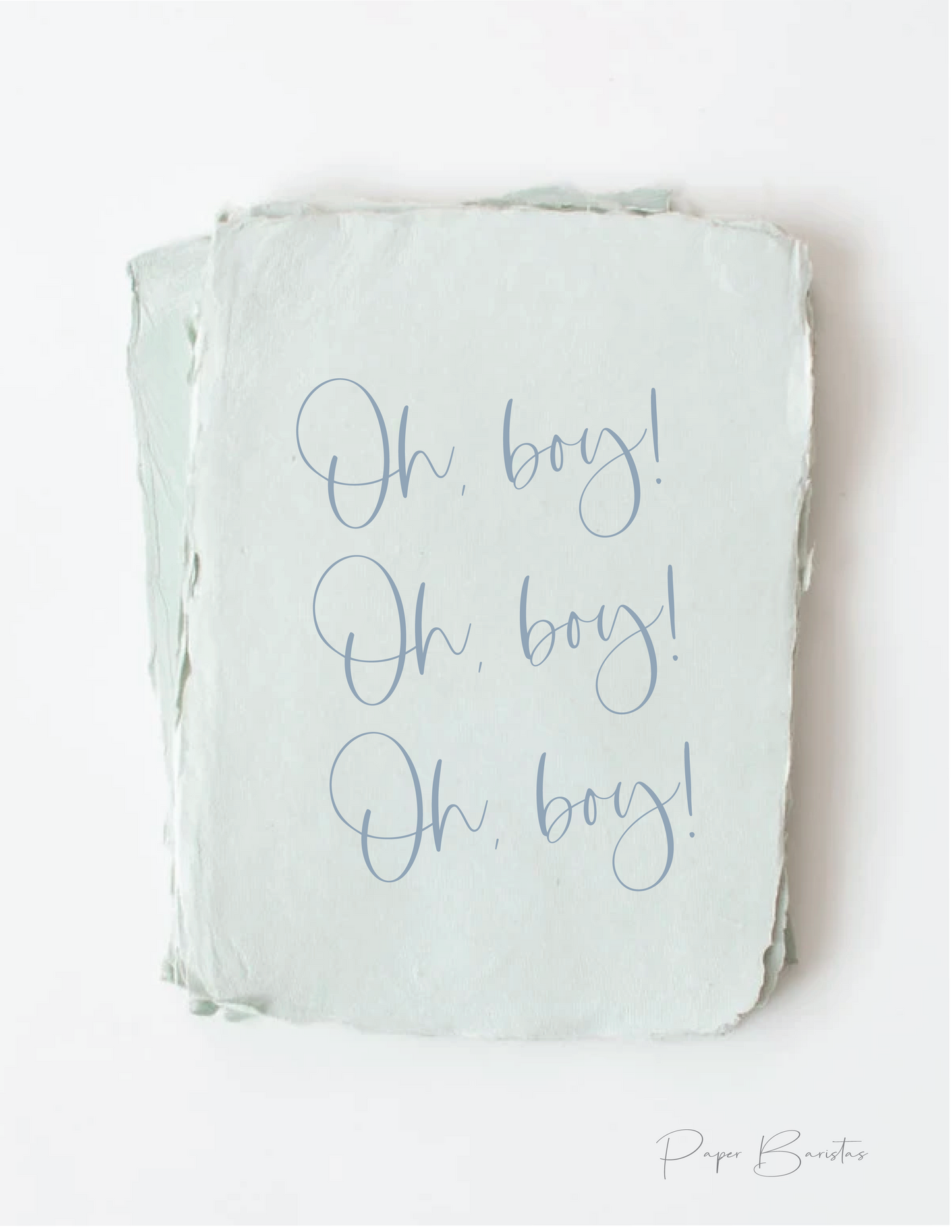 Oh Boy | New Mom, Infant Baby Shower Greeting Card