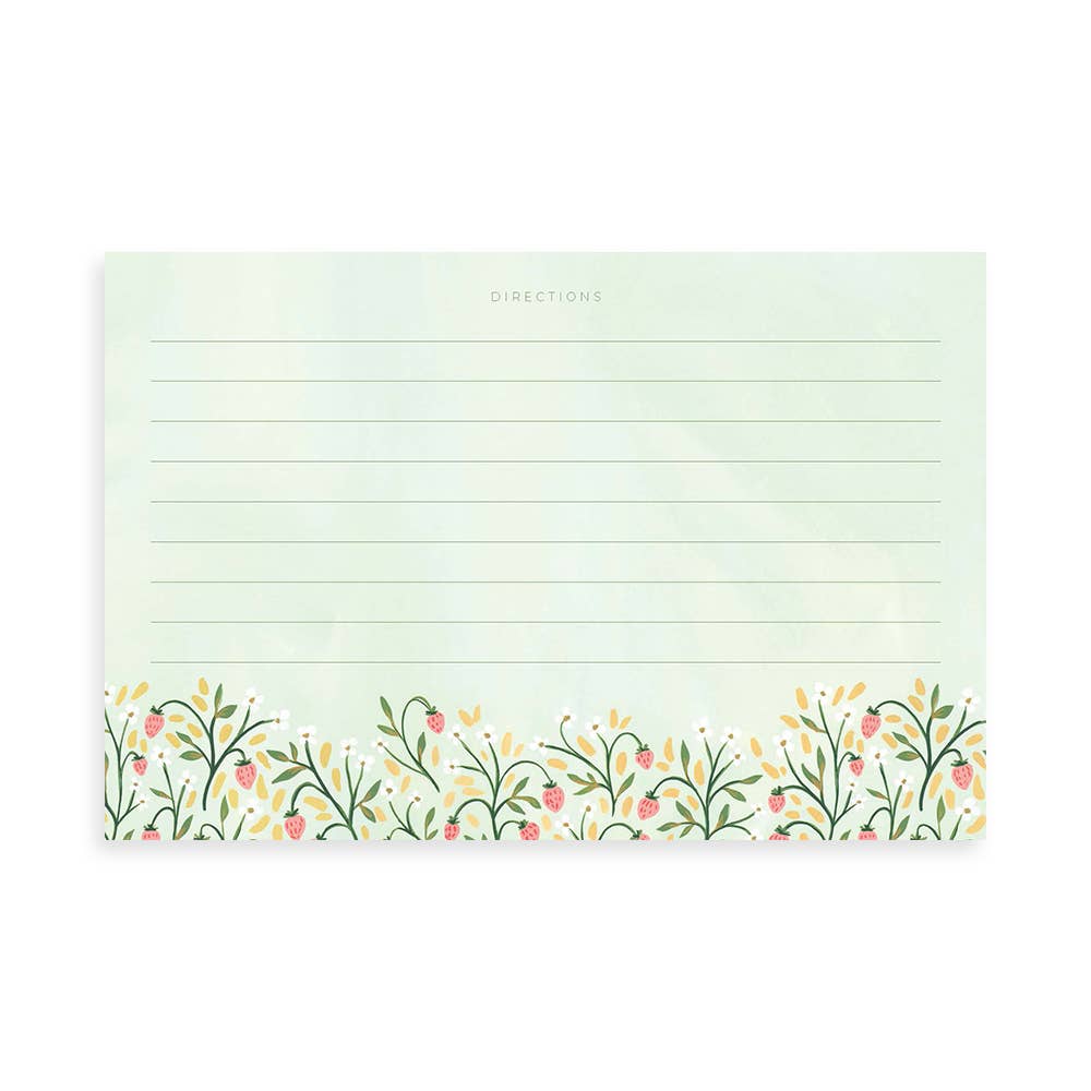 Strawberry Meadow Recipe Cards (Set Of 15 Cards)