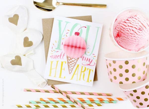 Pop-up Card - Ice Cream - Love/Thank You