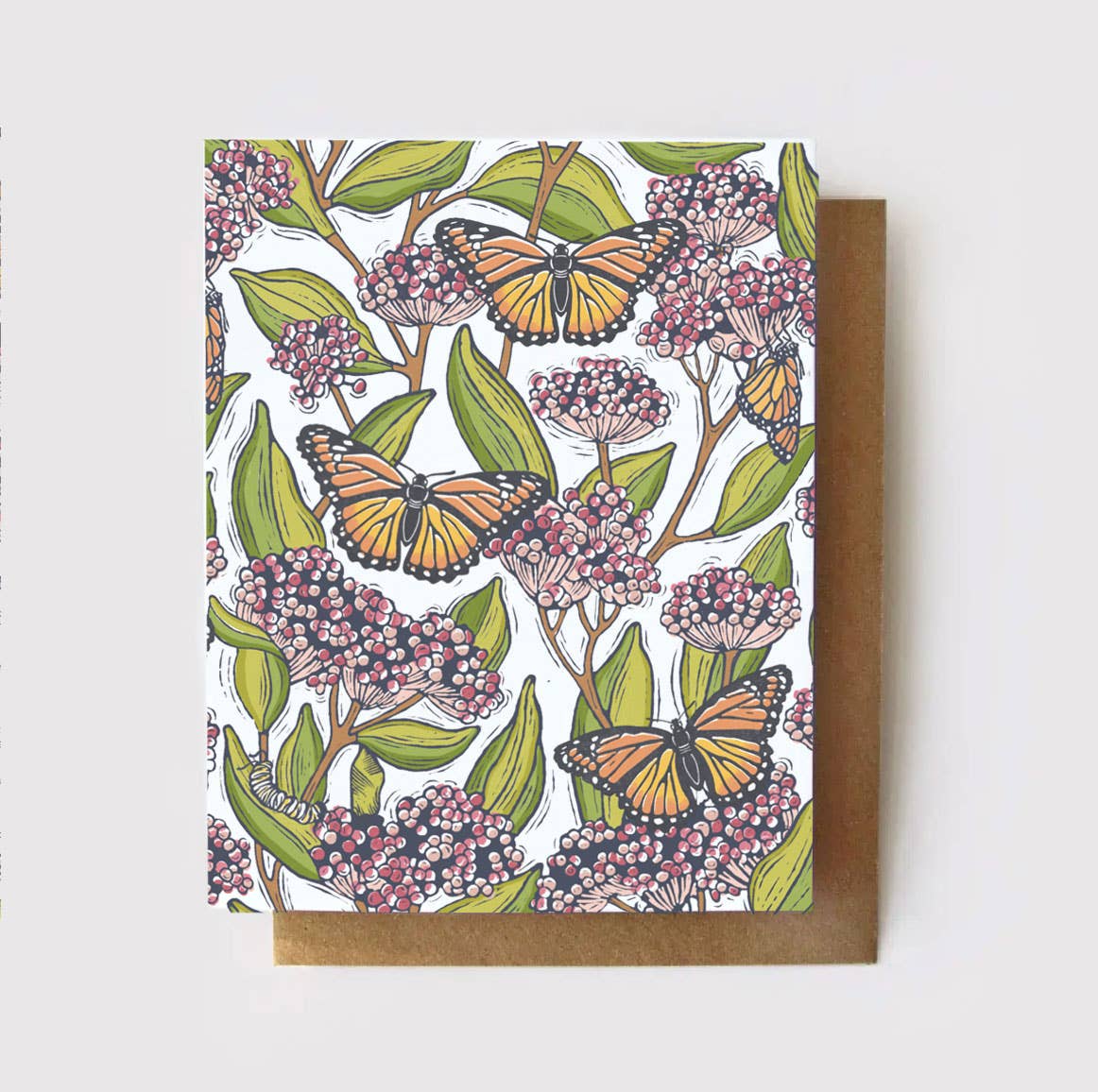 Monarch + Milkweed Everyday Floral Card