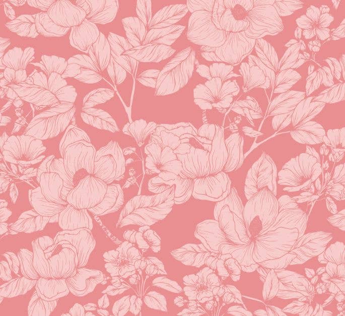 Two Toned Pink Floral Stone Wrapping Paper
