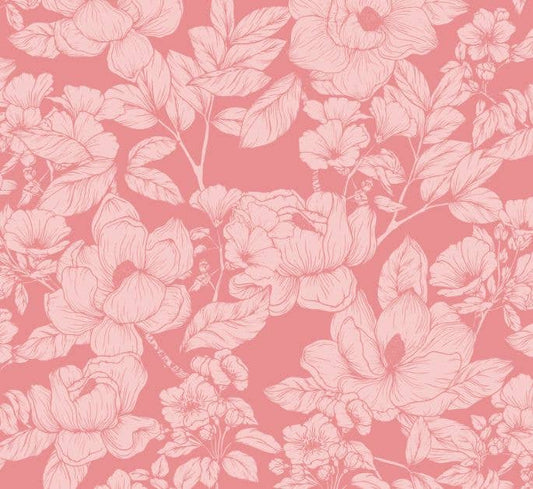 Two Toned Pink Floral Stone Wrapping Paper