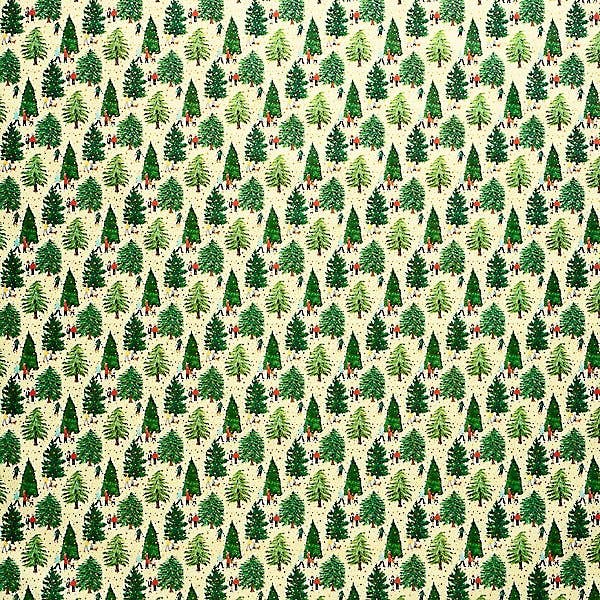 Christmas Tree Farm Foil on Stone Roll Wrap