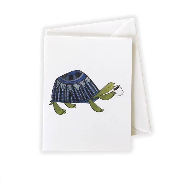 Coffee Snob Turtle Notecard