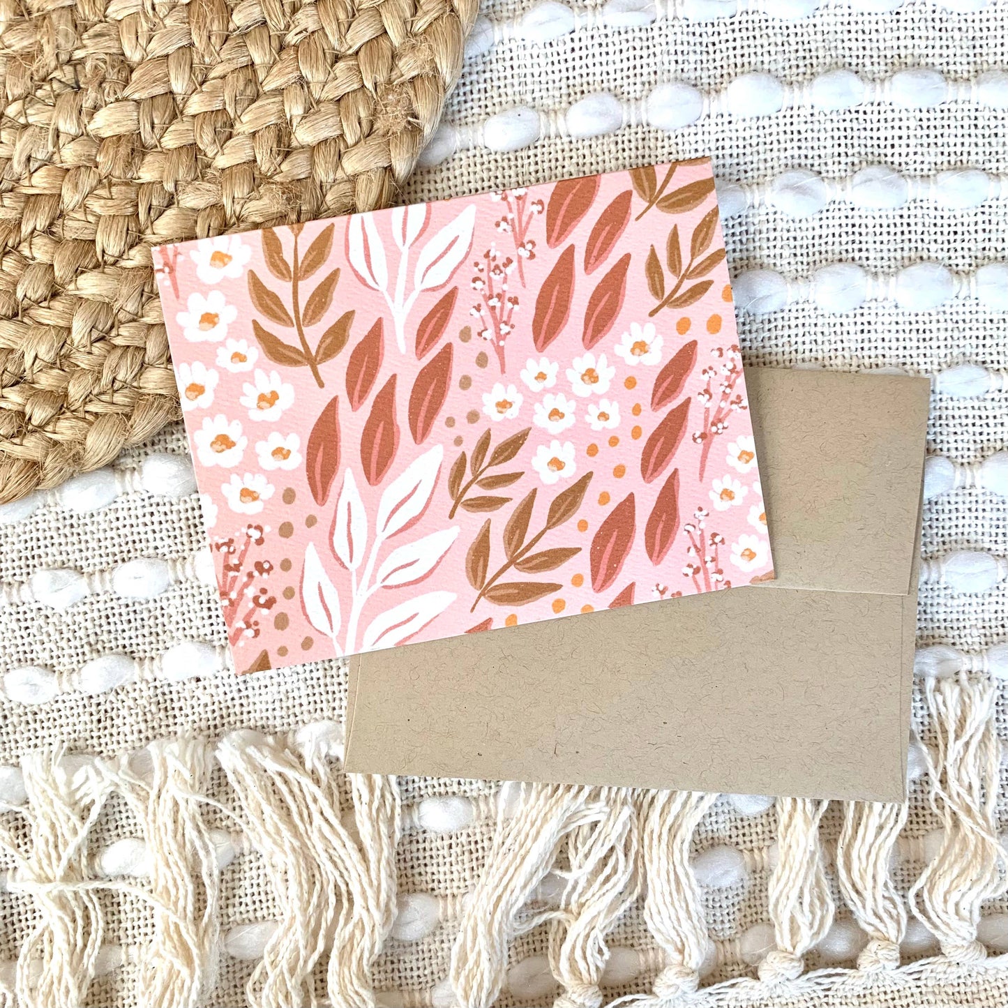 Set of 12 Warm Floral Greeting Cards
