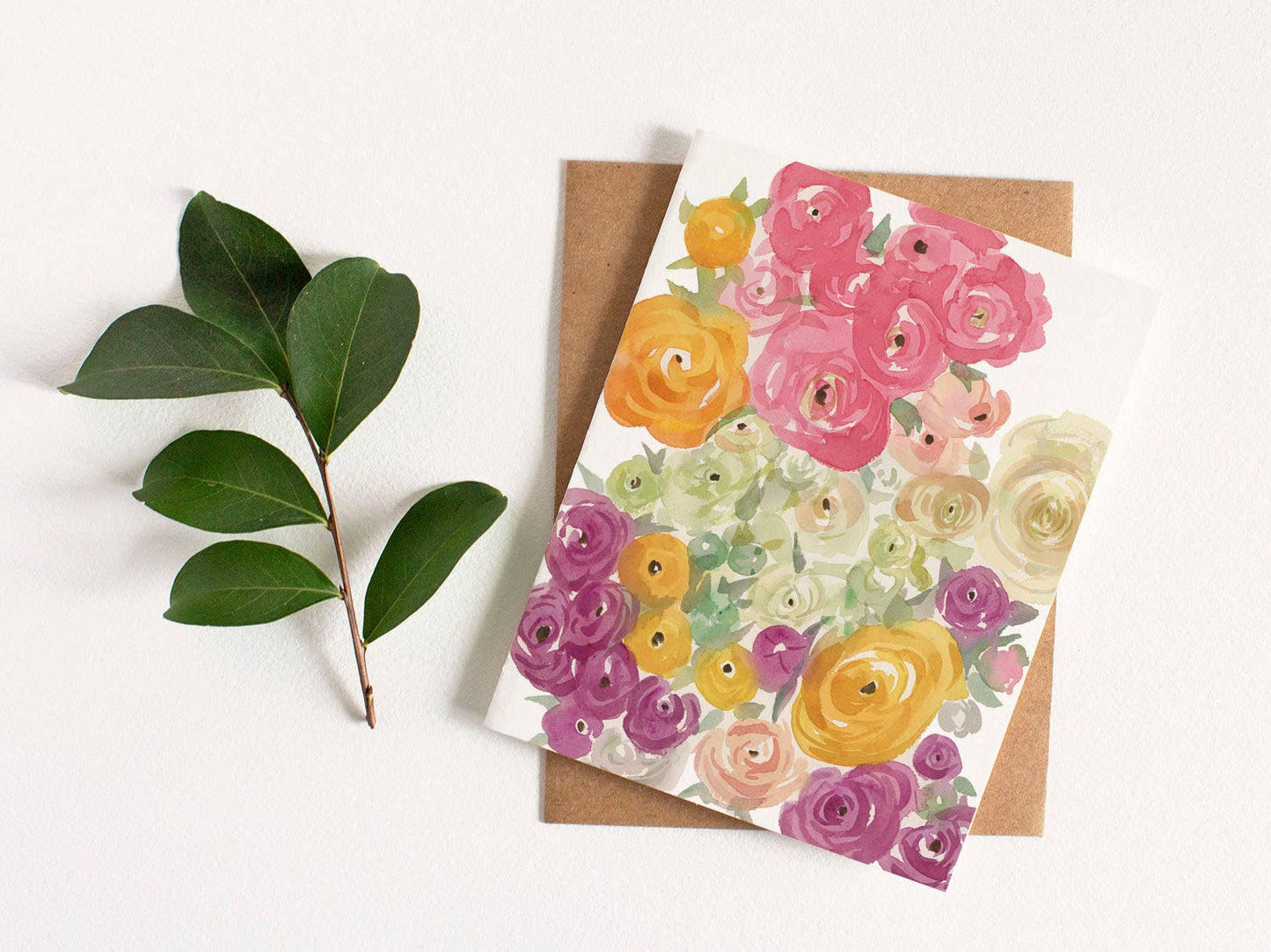 Peonies Greeting Card - Box Set of Eight