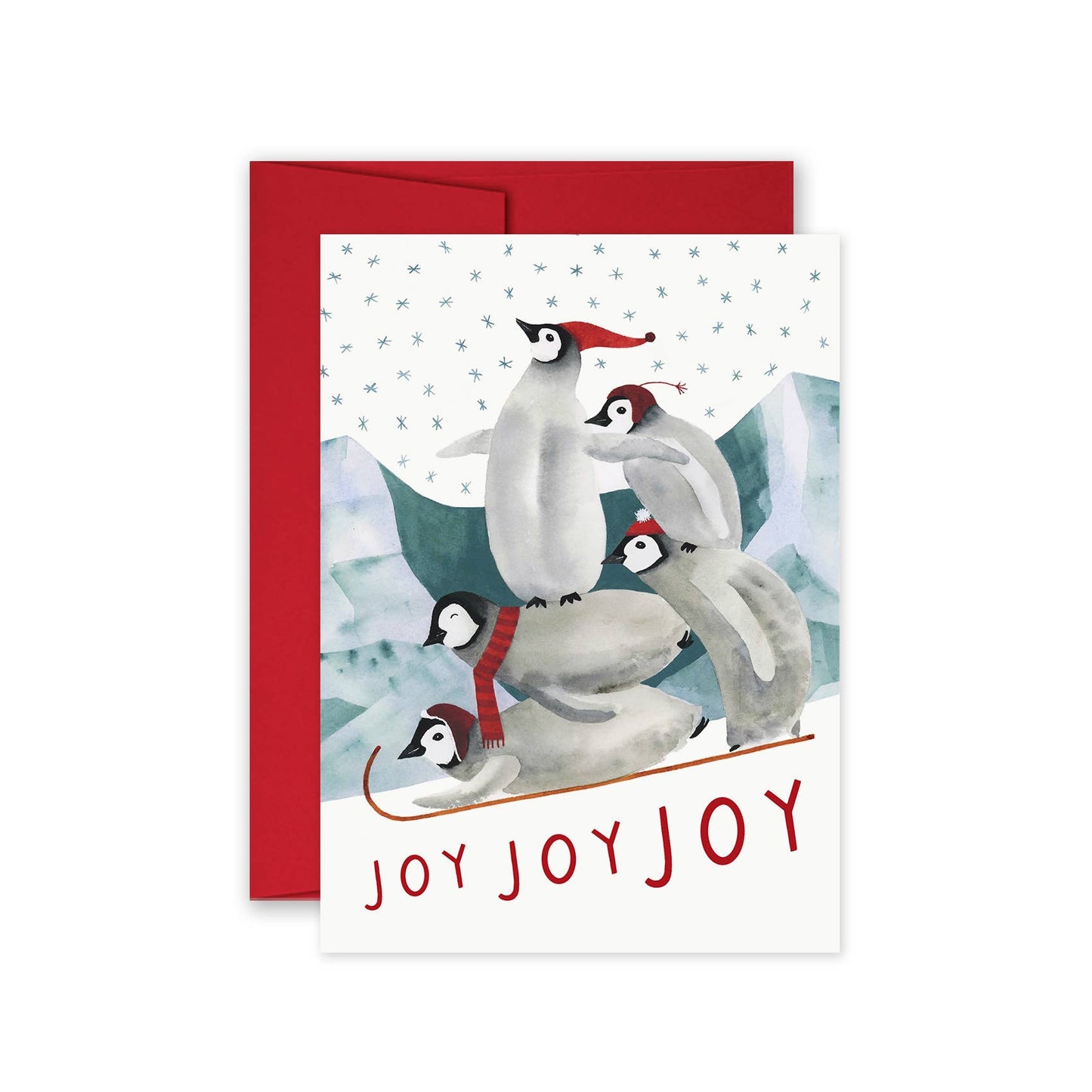 Toboggan Ride Greeting Card