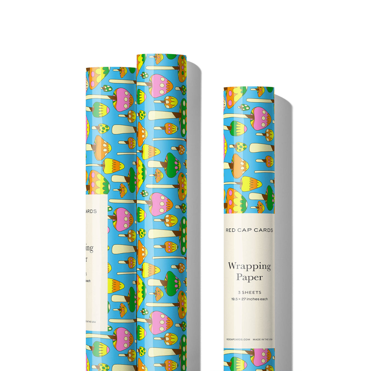 Groovy Wrapping Paper Groovy Mushrooms wrapping paper – Love Notes